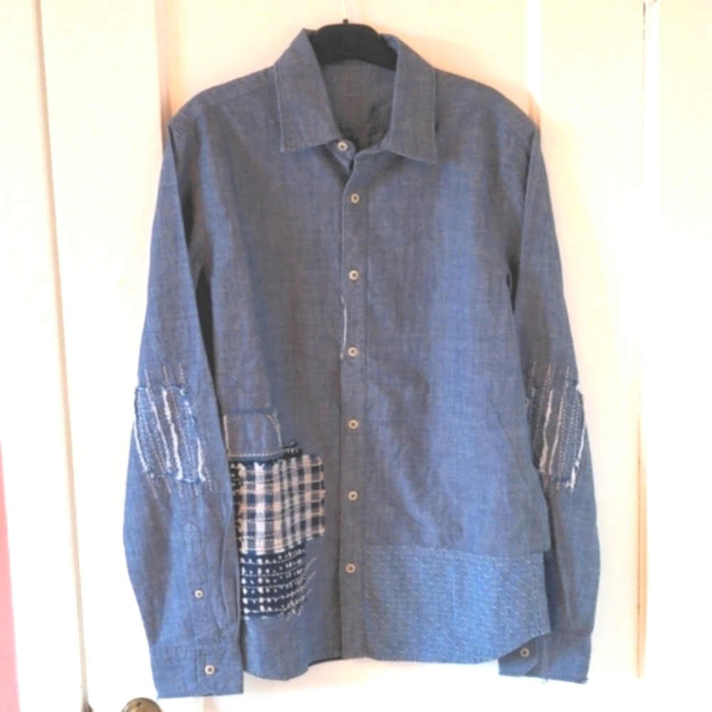 🆕 DENHAM Ford Doro Denim Patch Shirt